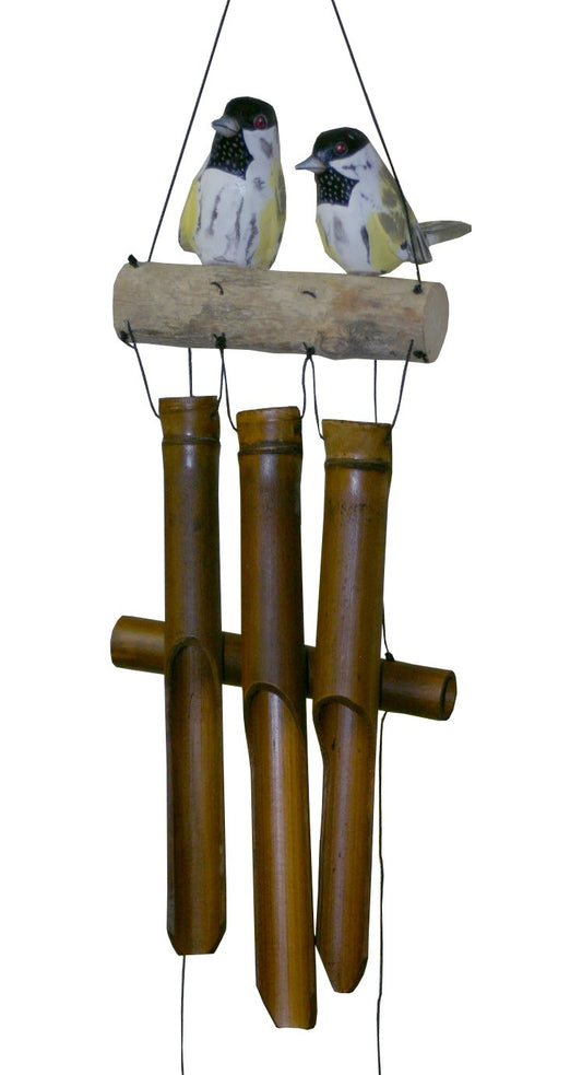 Gifts Bamboo Wind Chime (Hand Painted Golden Tan Distressed)