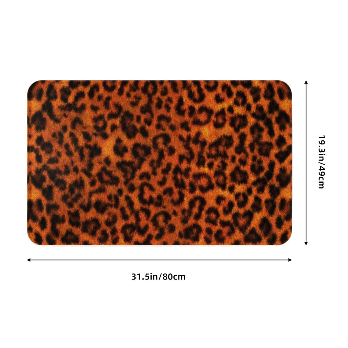 Leopard Print Bath Mat Non (1'8" x 2'8" (Rectangular) / Leopard Print)