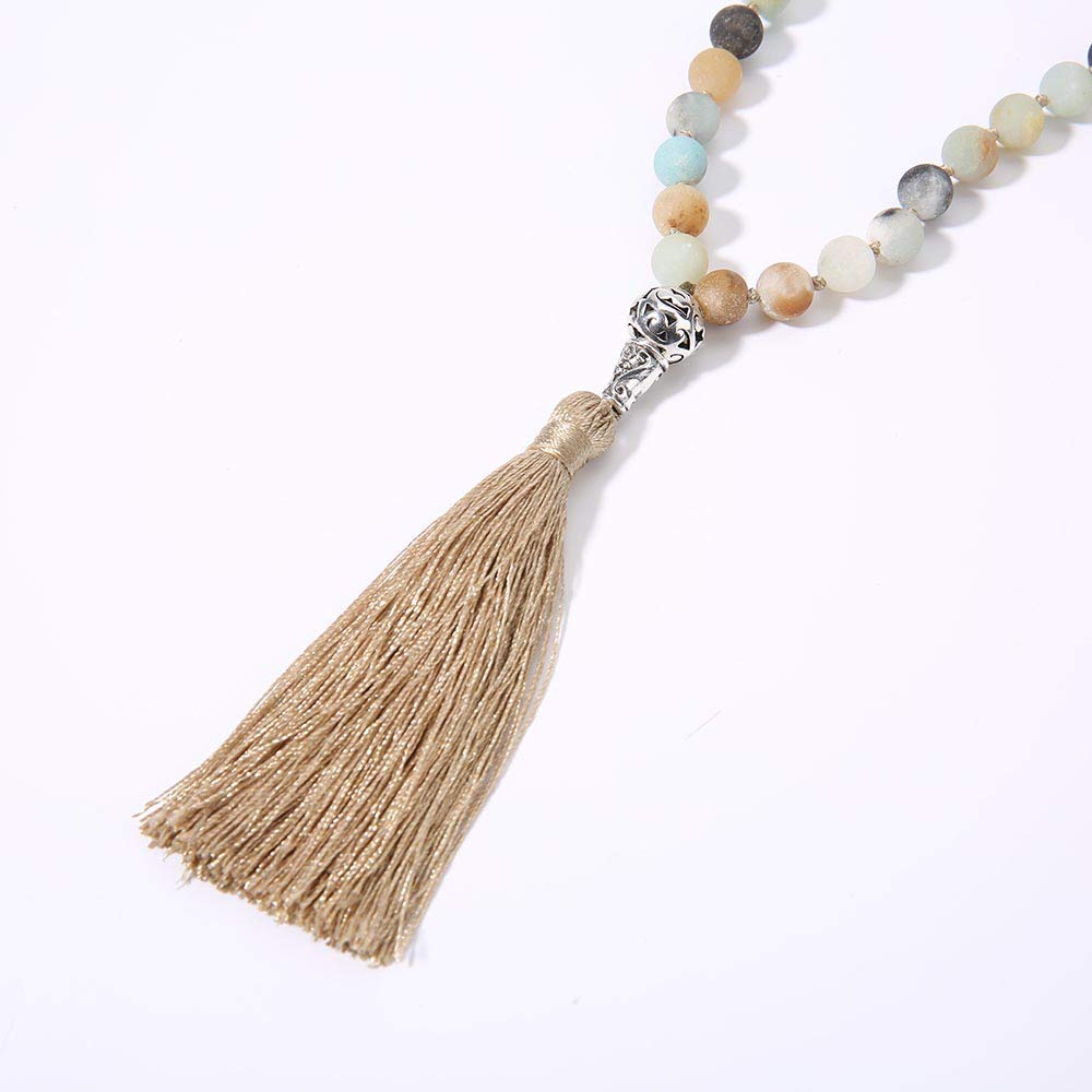 108 Mala Beads Semi (Natural Amazonite)