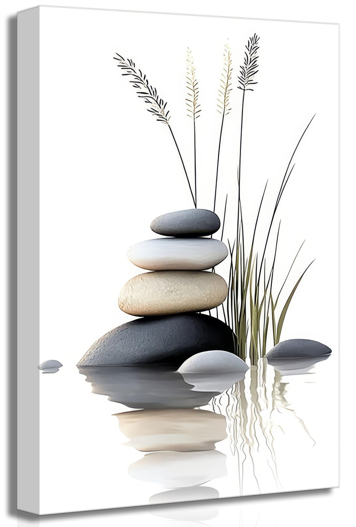 Zen Stone Canvas Wall Art 12x16in (Zen Stone-Canvas / 16"L x 12"W)