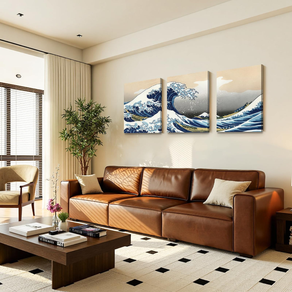 3 Piece Wall Art 16 x 20 Inches (Waves 73)