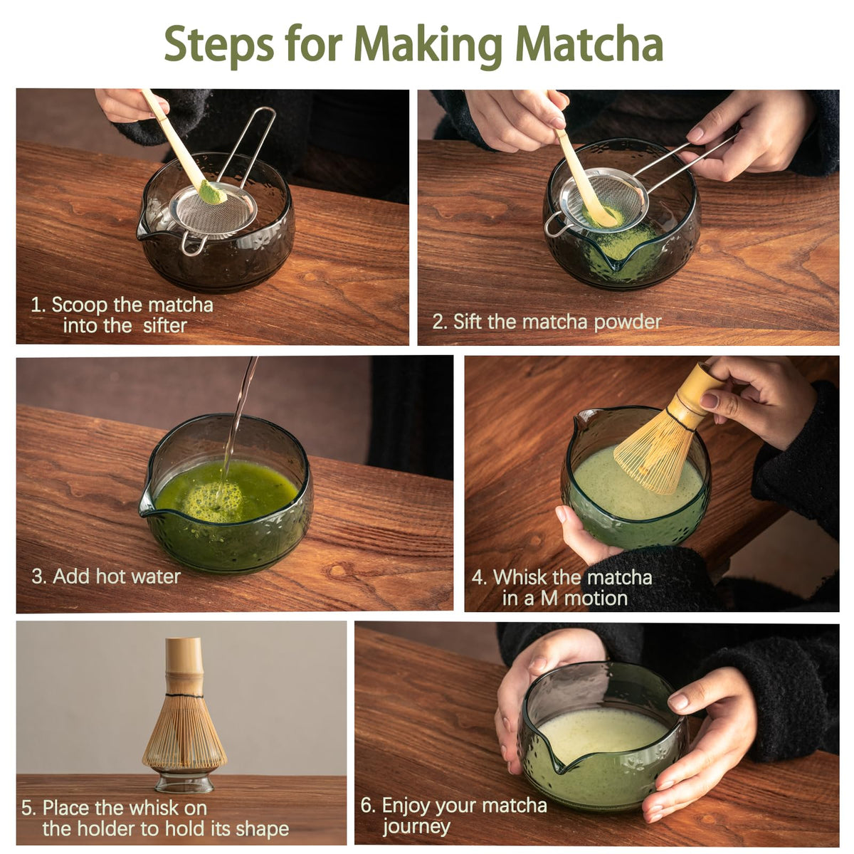 Matcha Whisk Set (Black Gray)