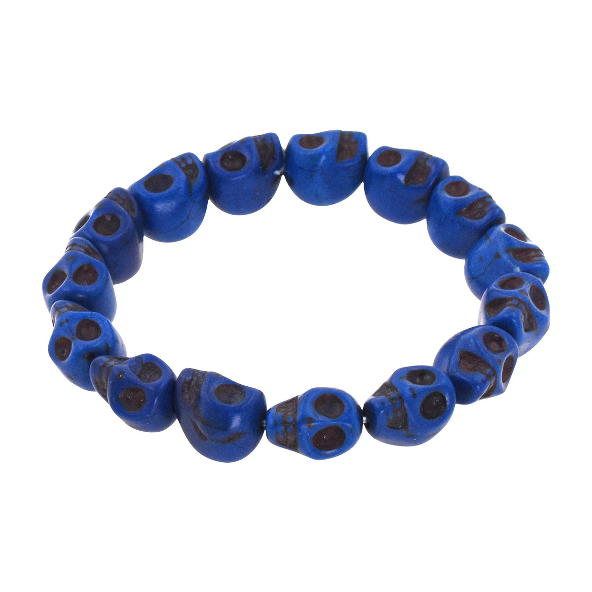 Skull Bracelet for Men Women (Navy Blue)