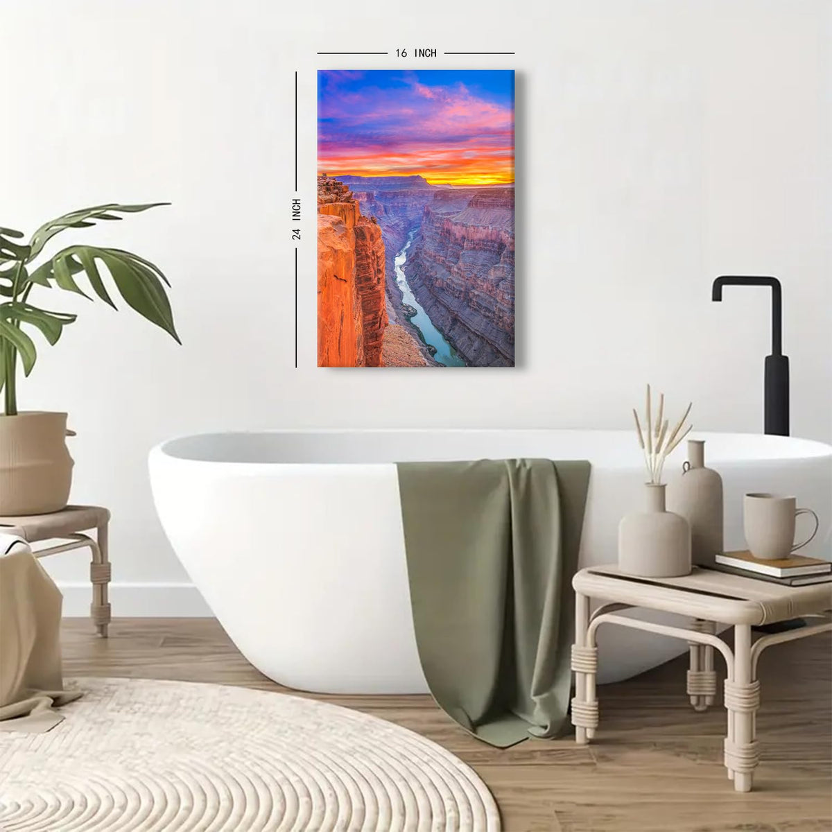 Nature National Park Wall Art Sunset Grand Canyon Pictures Wall Decor for Living Room Bedroom Nature USA Rock Mountains Landscape Canvas Prints Wilderness Posters Artwork Home Decorations 16x24" (16"L x 24"W / Nature20)