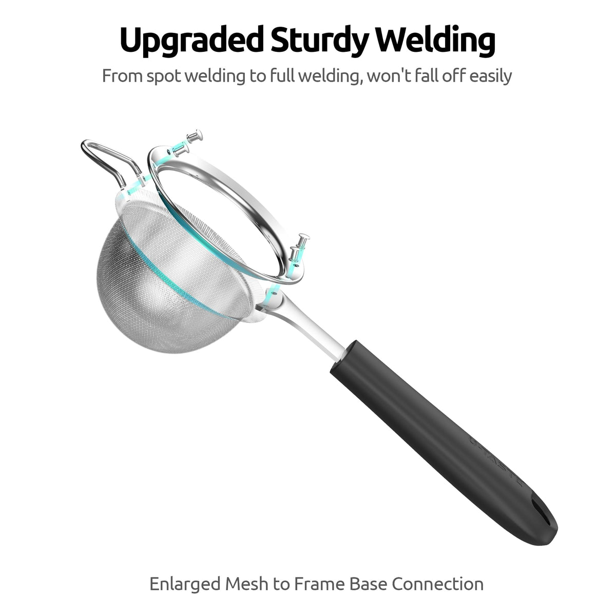 Fine Mesh Strainer (S-3.35in / (2) Black)