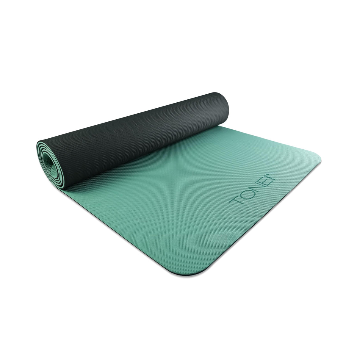 1 4" Yoga Mat (Pyramid Pattern / Black/Teal)