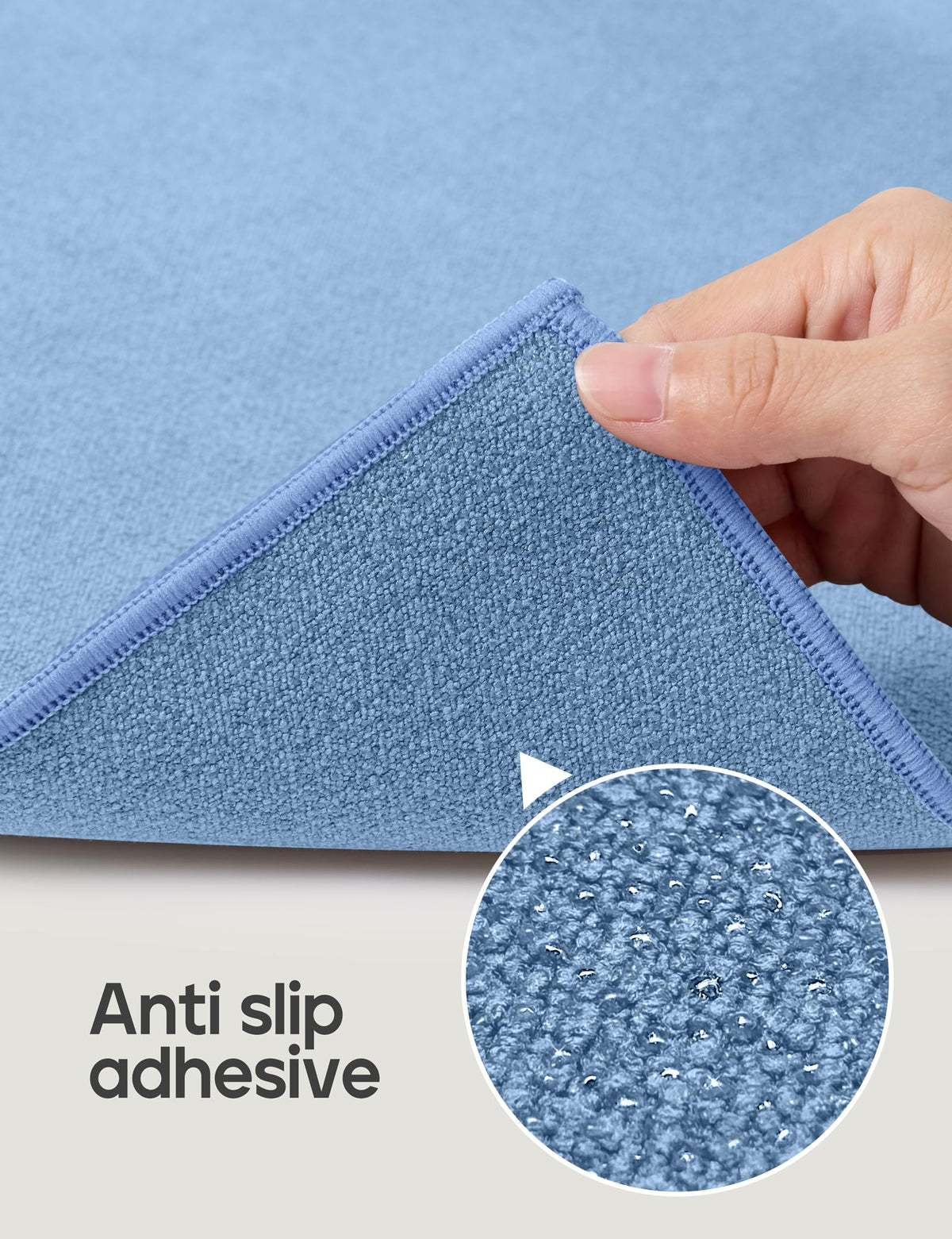 Yoga Mat Towel Non Slip for Hot Yoga Towel with Silicone Grip & Free Spray Bottle (Light Blue)