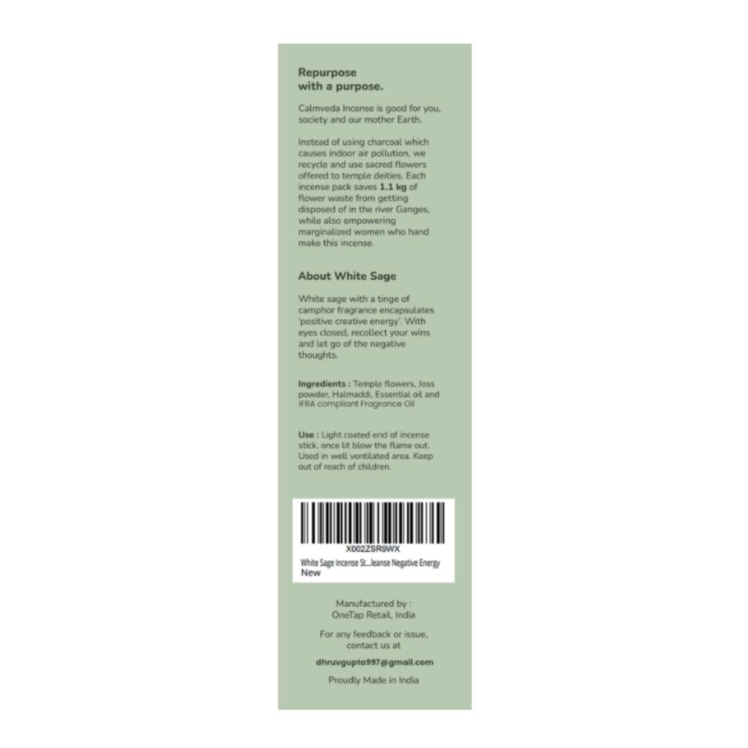 White Sage Incense Sticks for Cleansing Negative Energy
