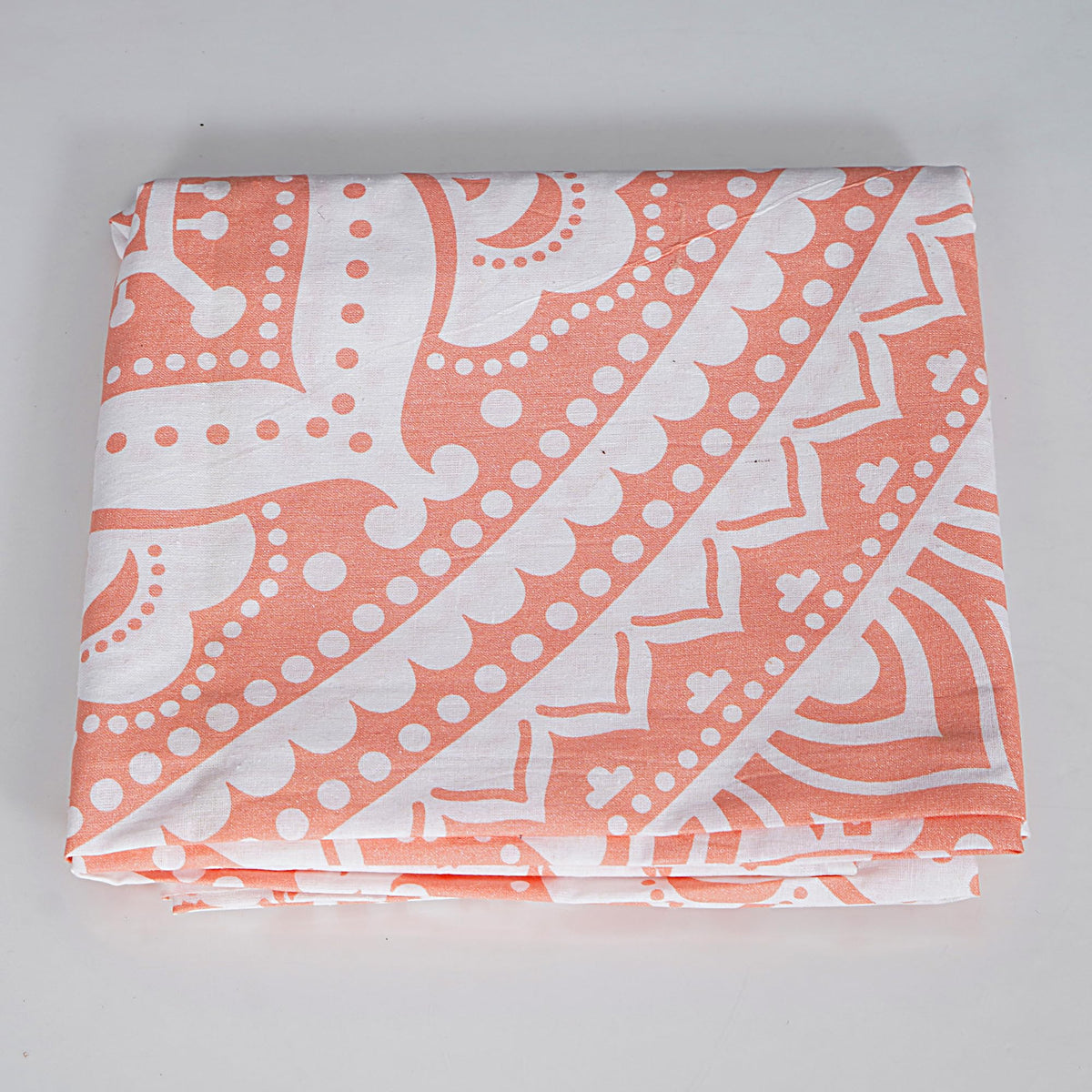 Handmade Cotton Mandala Wall Tapestry (Rose Gold / 84"L x 54"W)
