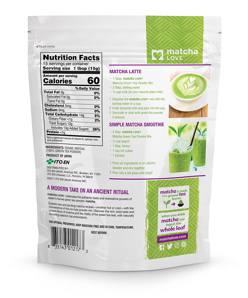 Green Tea Powder Packet (8 Ounce (Pack of 1))