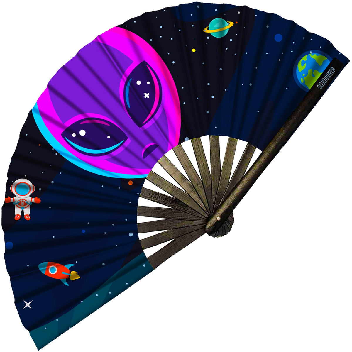 SoJourner Folding Rave Fan (Alien)