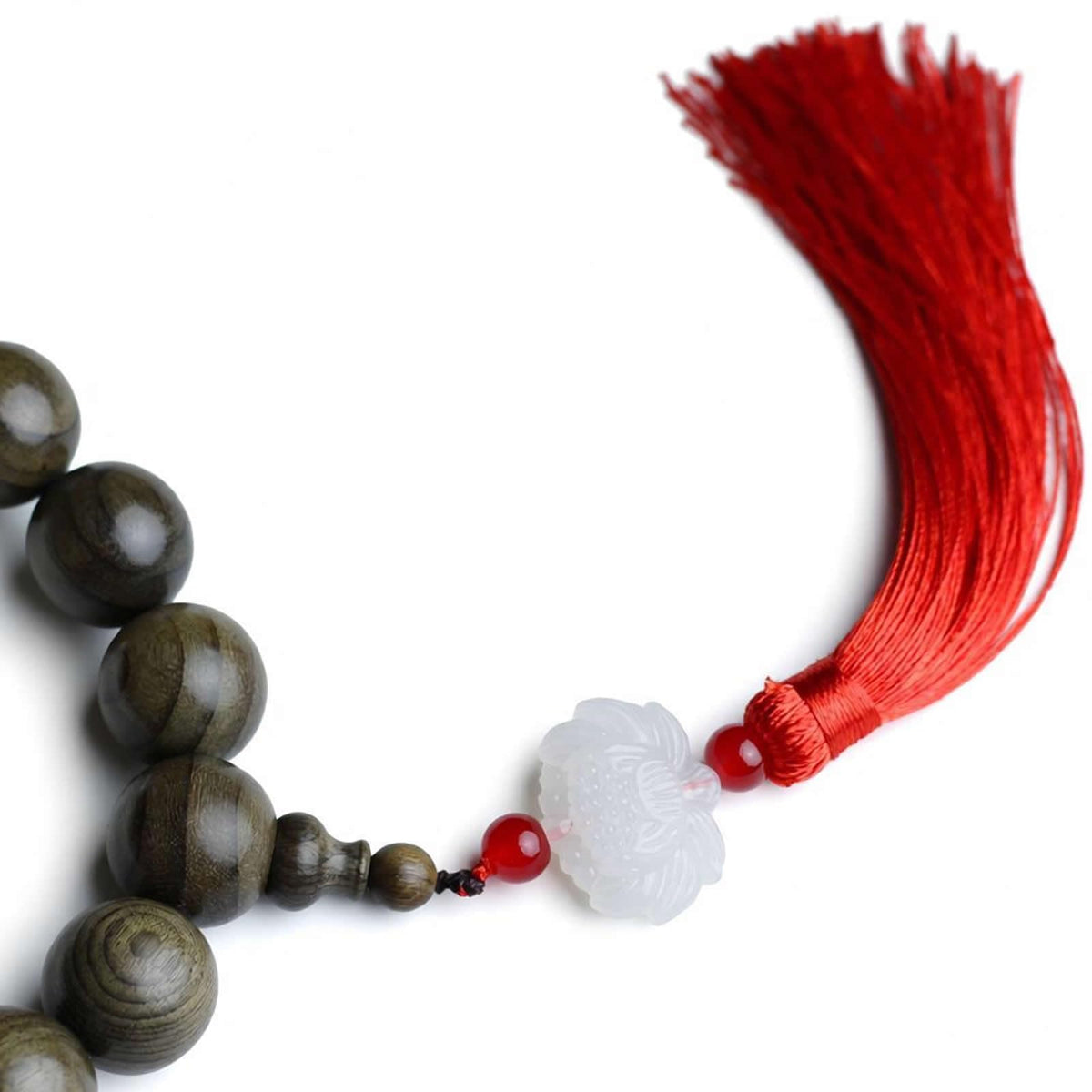 Unisex Burried Ebony Prayer Beads Buddha Buddhist Prayer Beads Meditation Mala Necklace Bracelet (20mm 21 Beads Boutique)