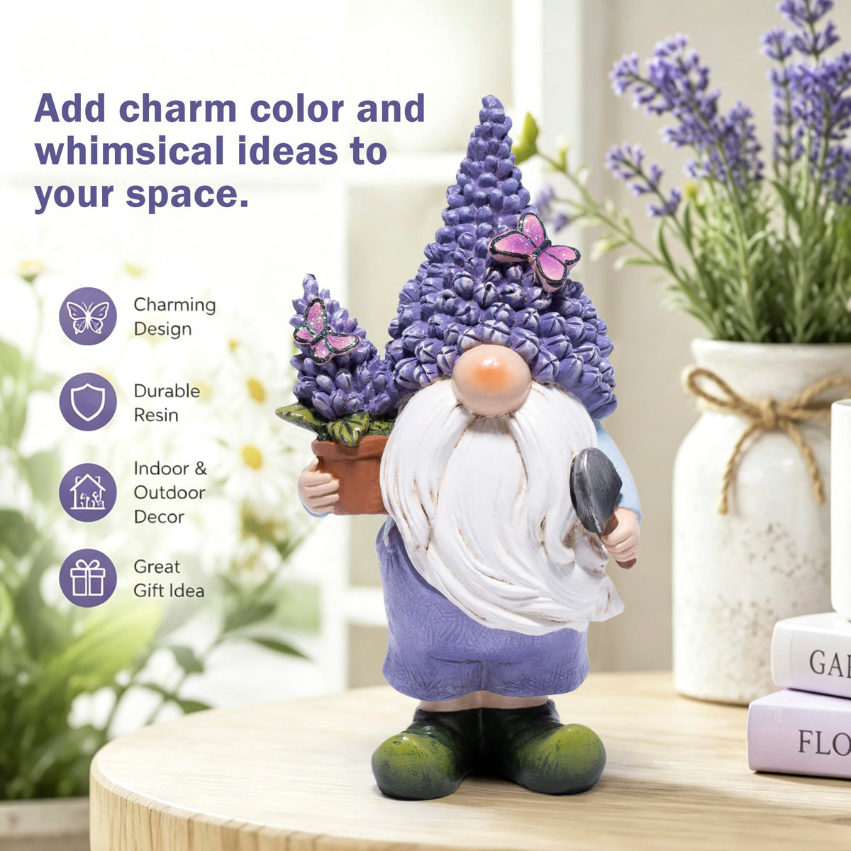 Lavender Figurine Garden Decor (Purple-2)