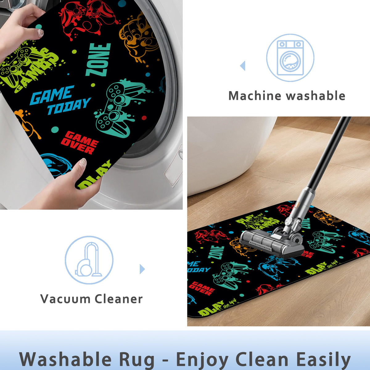 Colorful Game Controller Bathroom Rug 29.5"x17" (Colorful Game Controller)