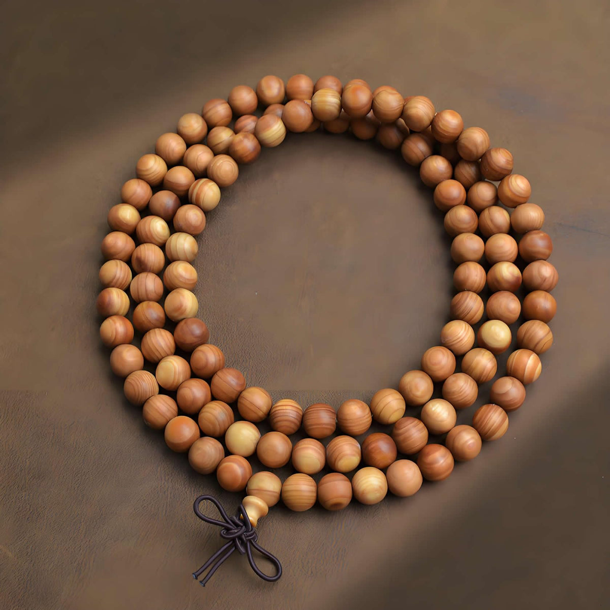 Unisex Thuja Sutchuenensis Wood Beads Wooden Bracelet Necklace Prayer Mala Wristband Bracelet (8mm 108 Beads)
