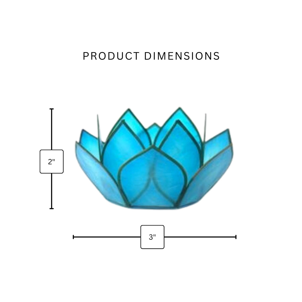 Mini Paradise Lotus Tealight Holder (Cool Water / Mini)