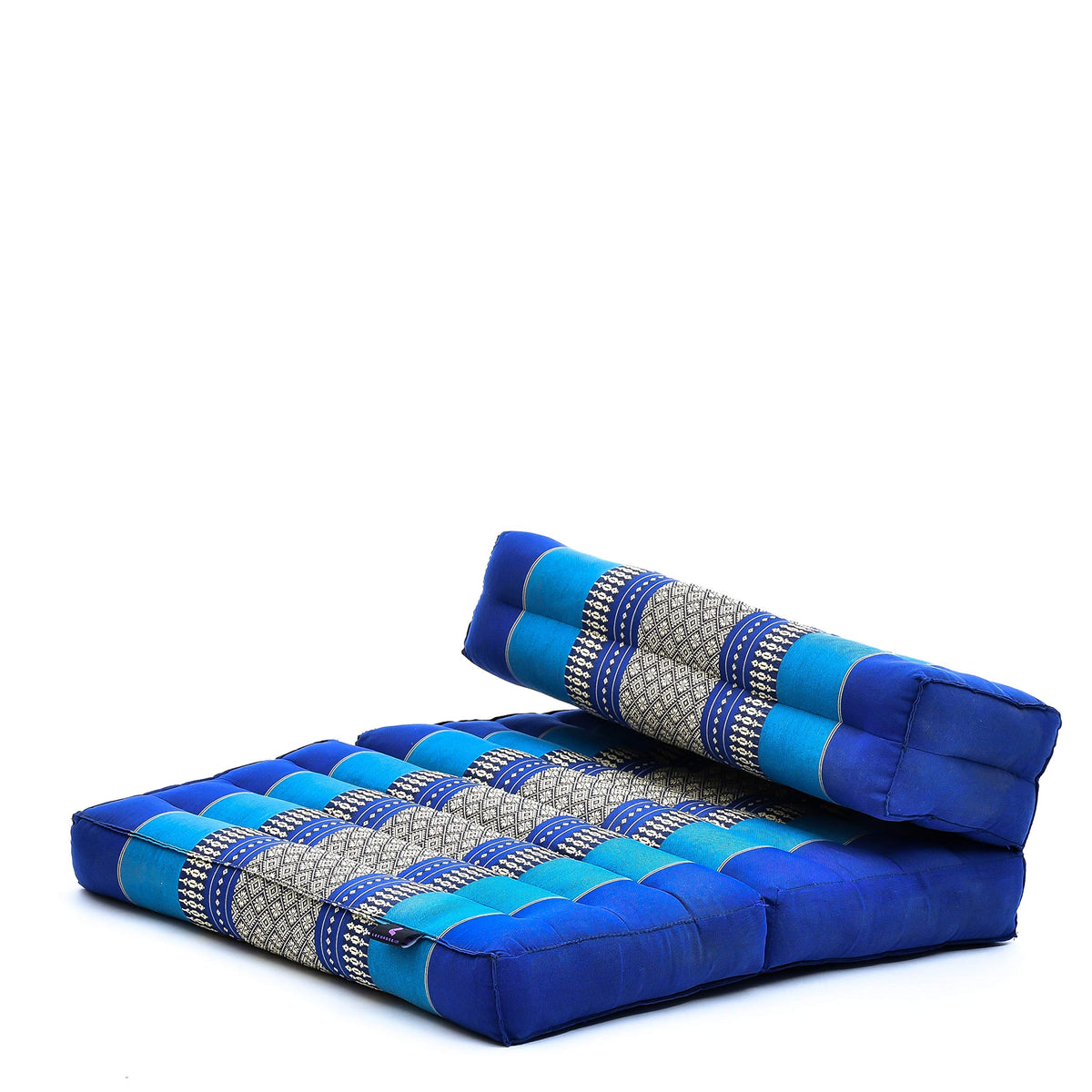 Foldable Meditation Cushion 20 x 28 x 4.5 inches Kapok Floor Seat (Sf28 - Blue)