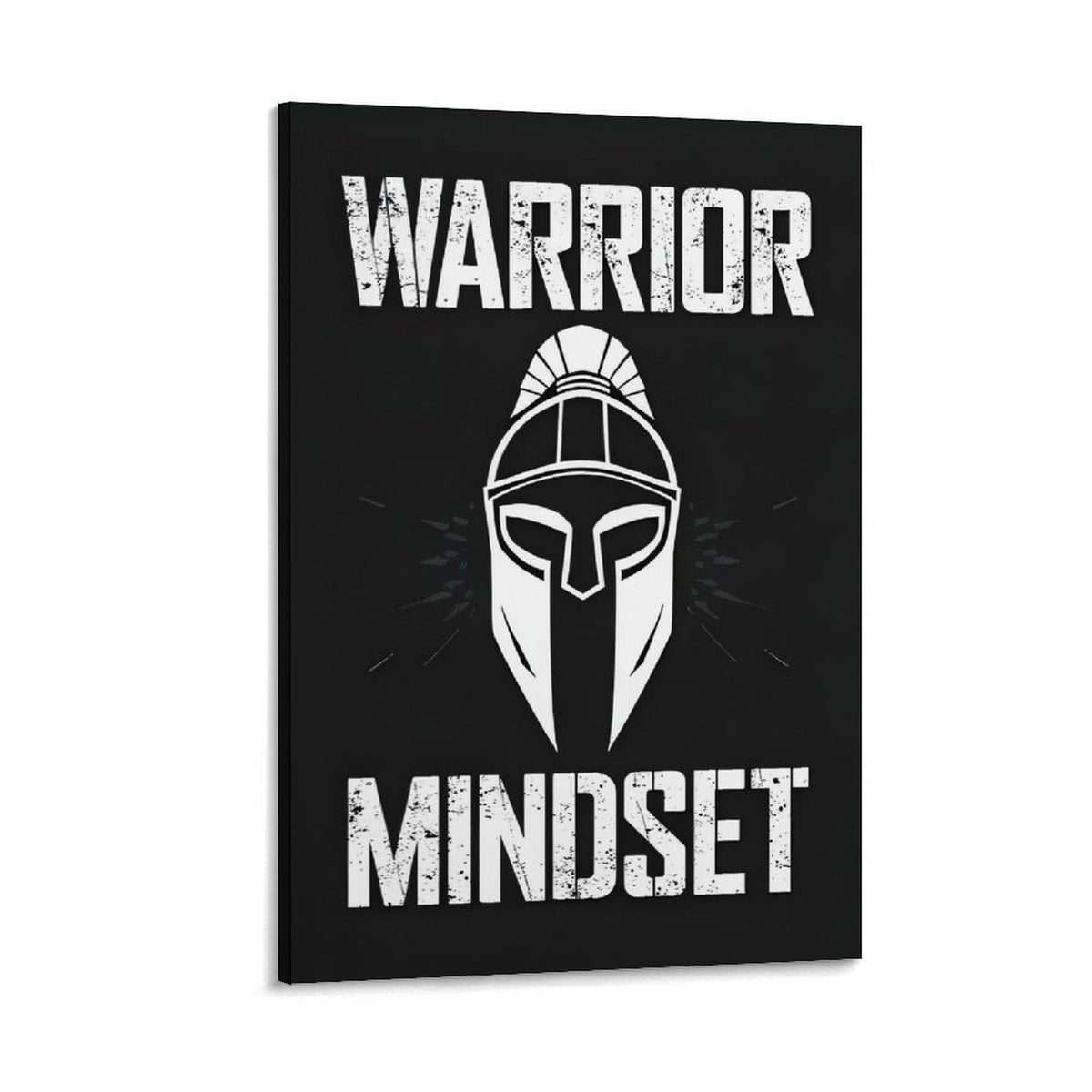 Warrior Mindset Spartan Helmet Canvas Printing Wall Art Prints Wall Decor Posters Black White Minimalist Gym Fitness Motivation Living Room Bedroom Office Training Decor 20x30inch (style-4 / 20x30inch(50x75cm) Frame)