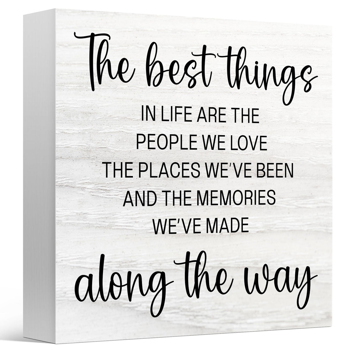 Inspirational Decor Box Sign for Home Living Room (Lavender)