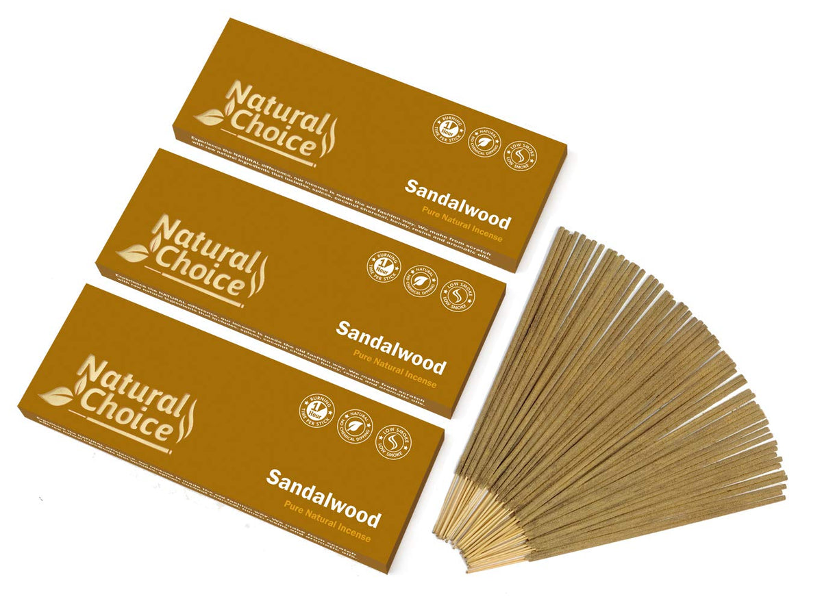 Sandalwood Incense Sticks 100 Grams (pkg of 3 / Sandalwood)