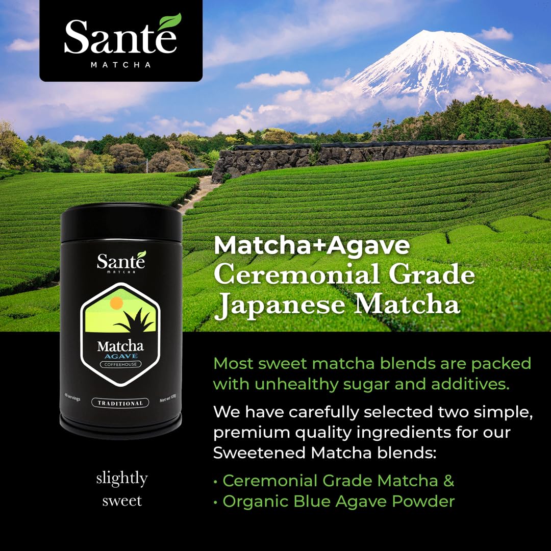 Agave Ceremonial Grade Japanese Matcha with Organic Agave