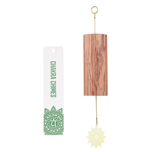 Chakra Chimes Natural Bamboo Wind Chimes Meditation Chord Windchime Wind Bell for Home Decoration Zen Mindfulness Heart Chakra (Heart)
