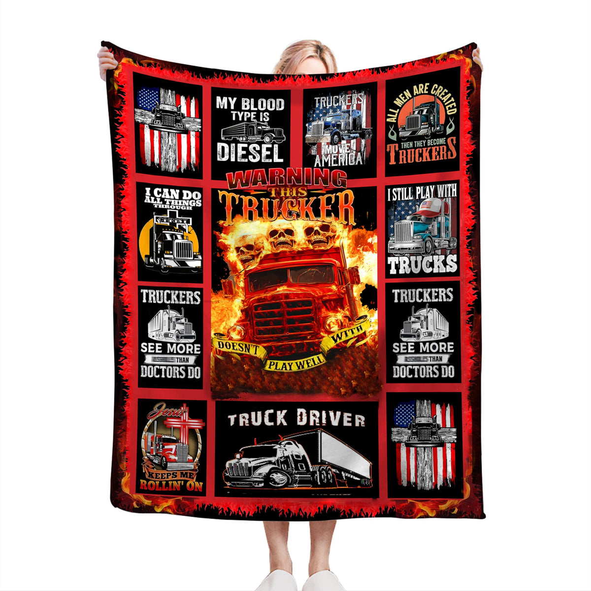 Truck Throw Blanket (40"x50" / Trucker)