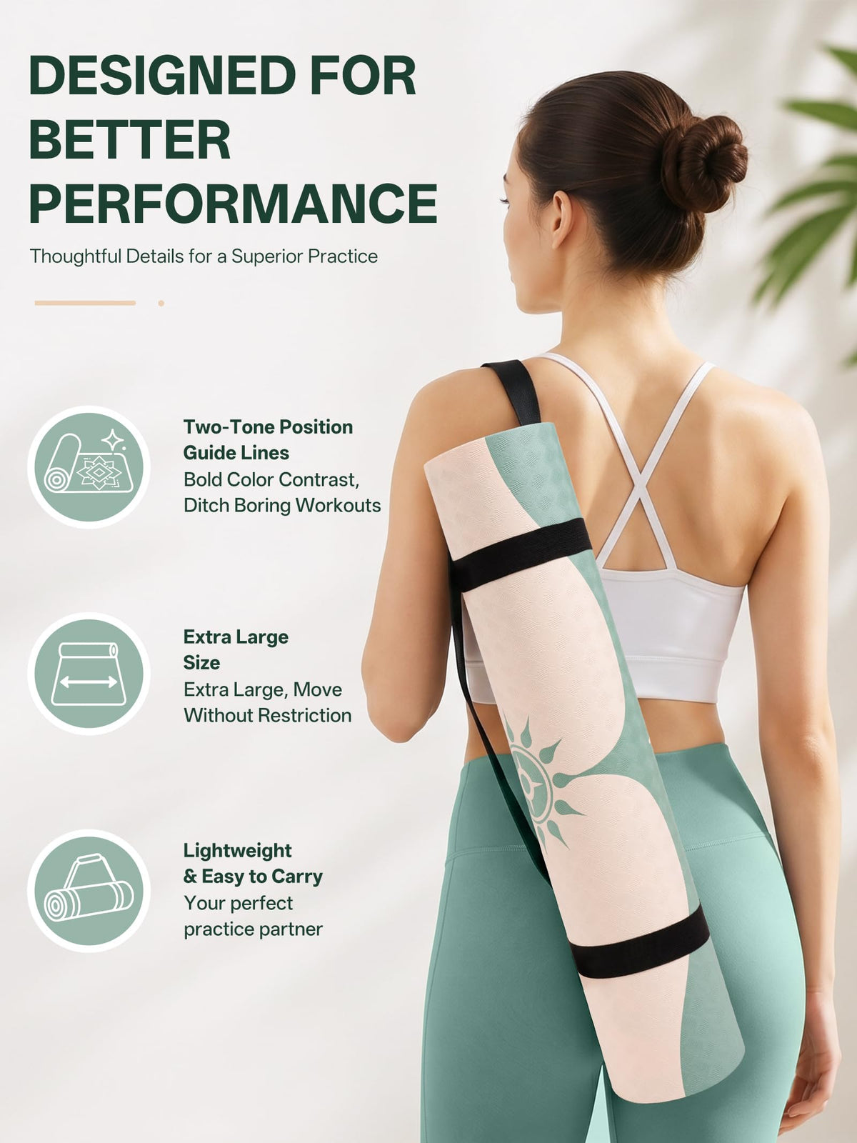 Yoga Mat 73"x28"x0.4" (Green)