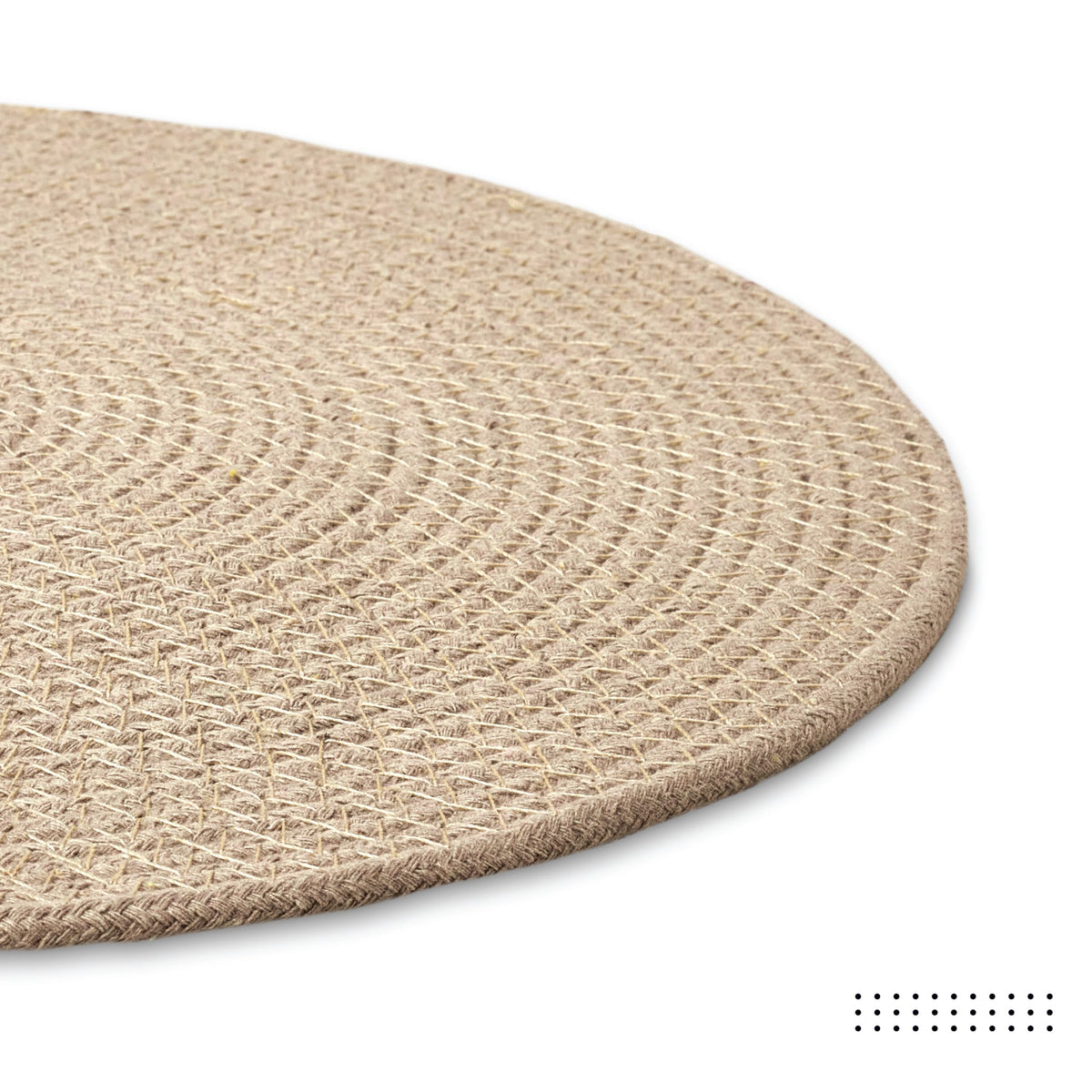 Placemats Round Cotton Dining Table Mats 13" (Beige / 13" (Set of 4))
