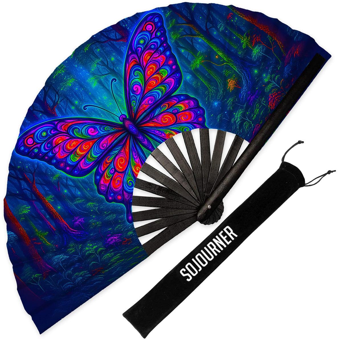 SoJourner Folding Rave Fan (Butterfly)