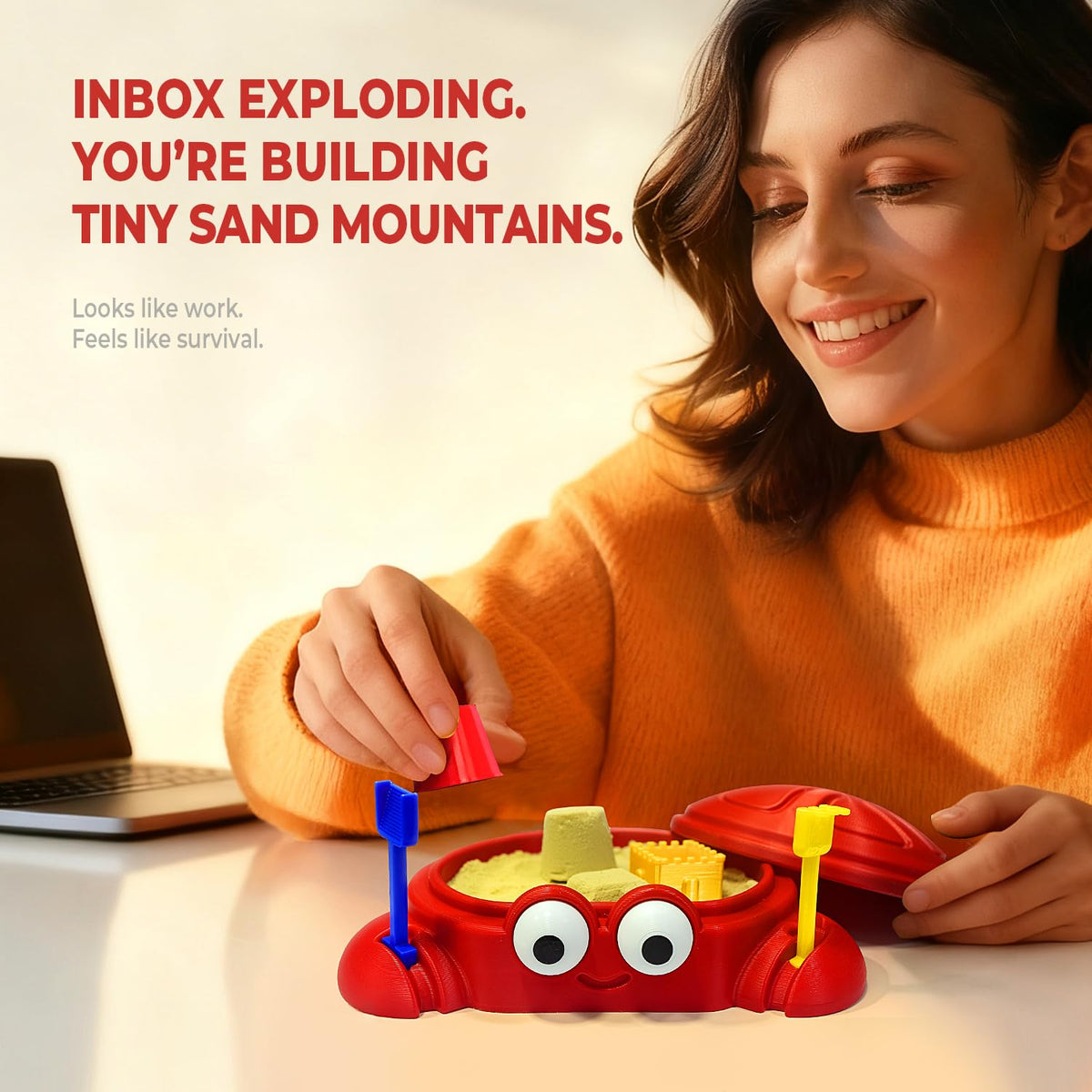 Mini Crab Sandbox Zen Garden for Desk