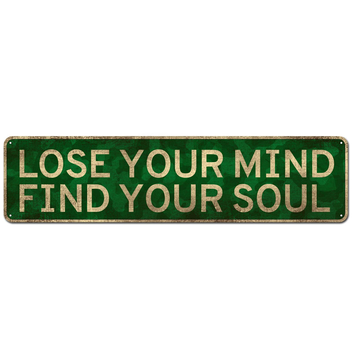 Lose Your Mind Find Your Soul Yoga Metal Wall Decor 4x16 Inch (Lose Your Mind Find Your Soul)