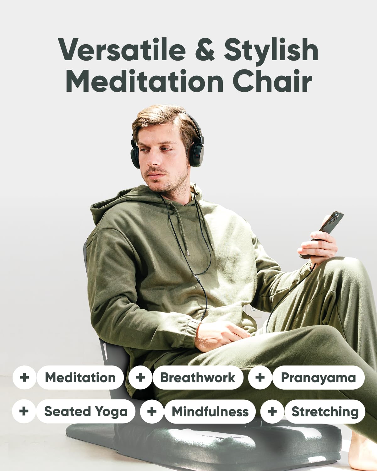 Folding Pro Meditation Chair (Slate Grey)