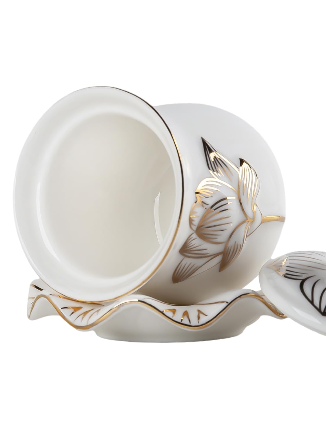 White Buddha Water Cup (1pc White Ceramic Cup)