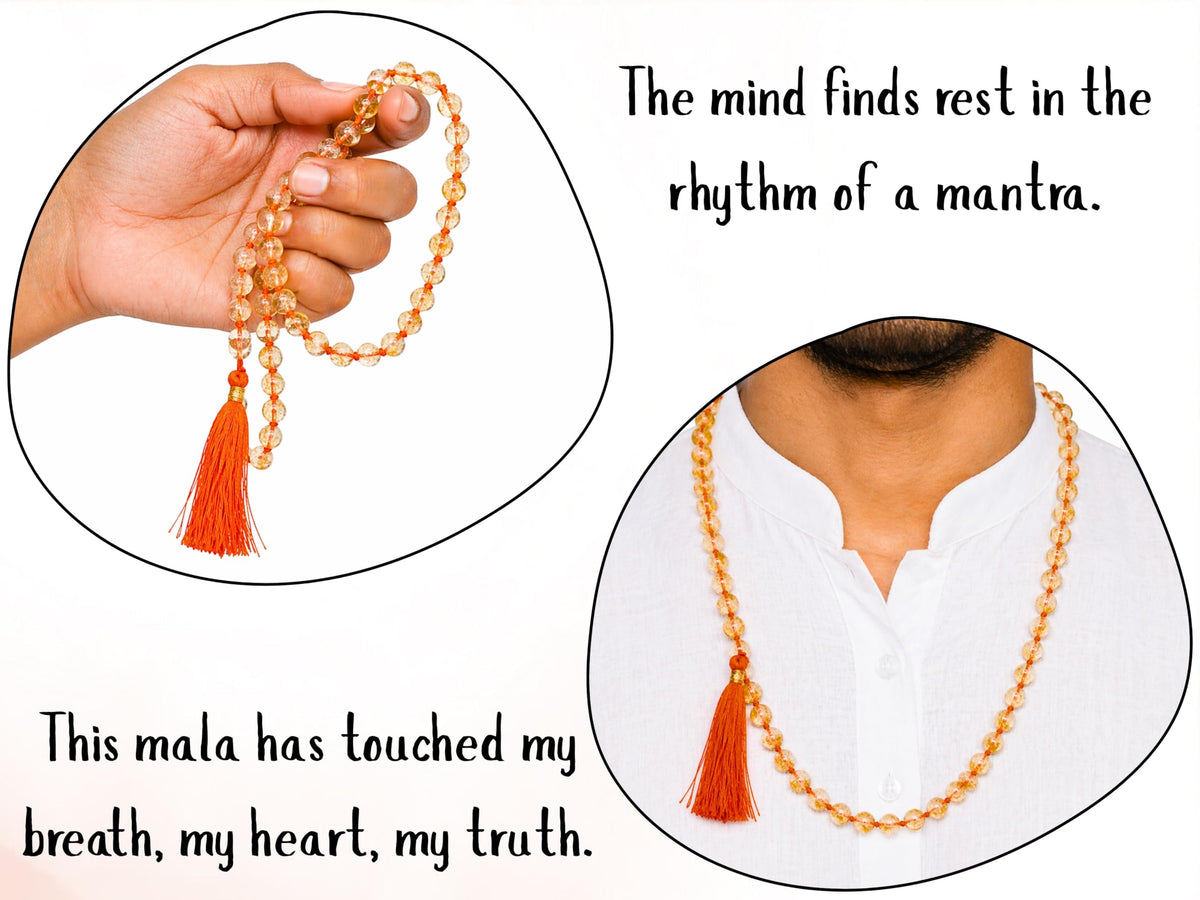Citrine Mala Knotted (Citrine / Knotted)