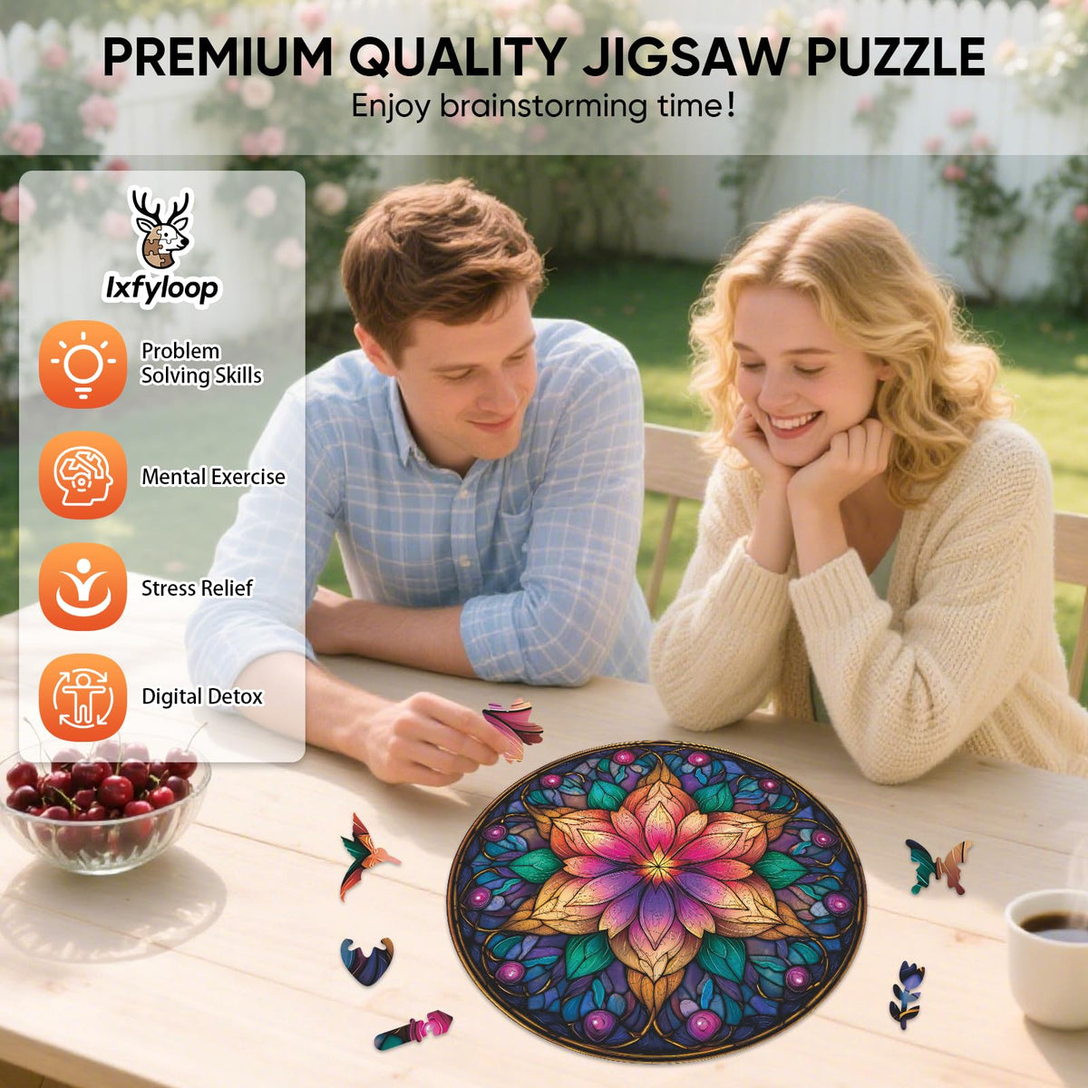 Mandala Wooden Puzzle (Dream Lotus / Small)