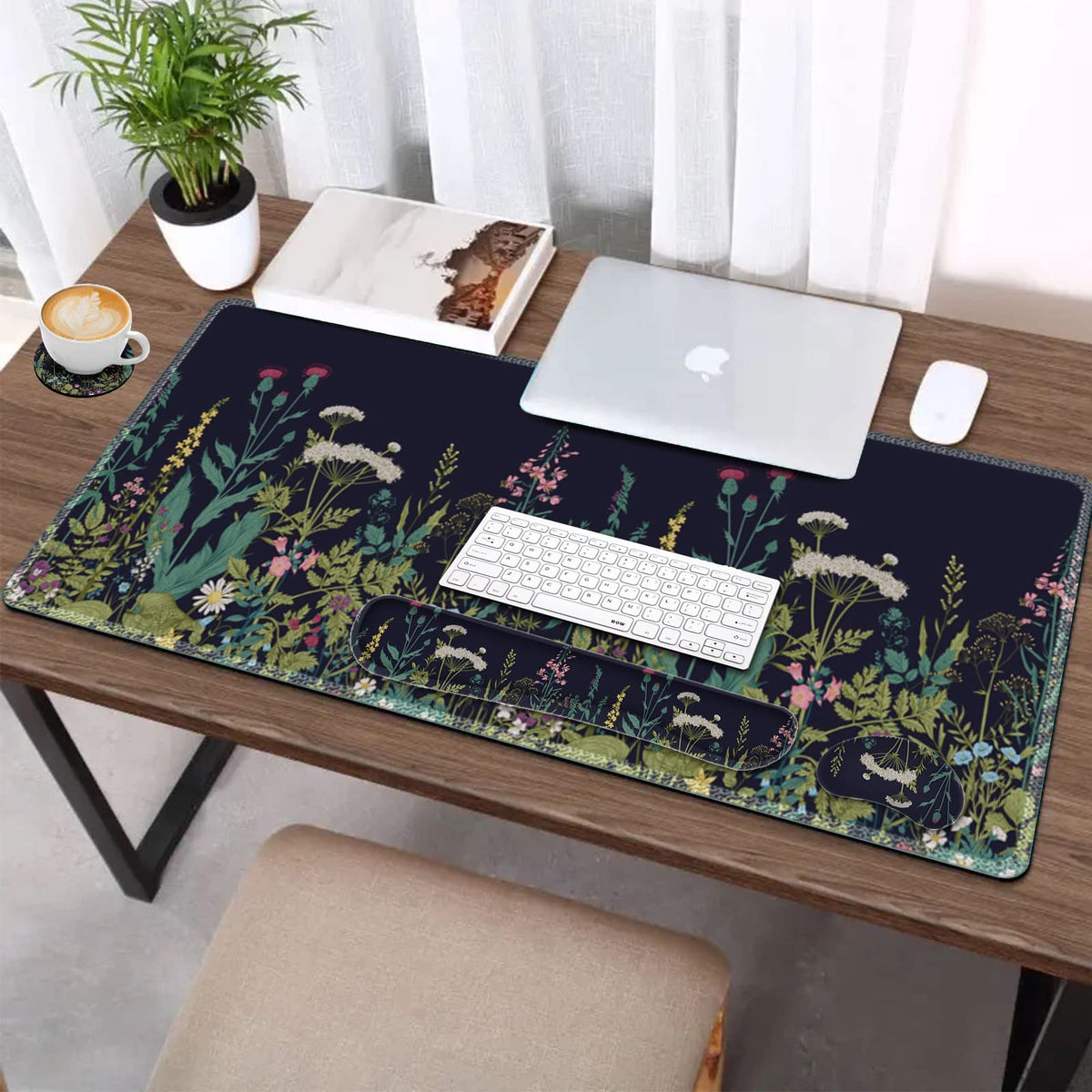 Large Gaming Mouse Pad Set (Flowers Plants)