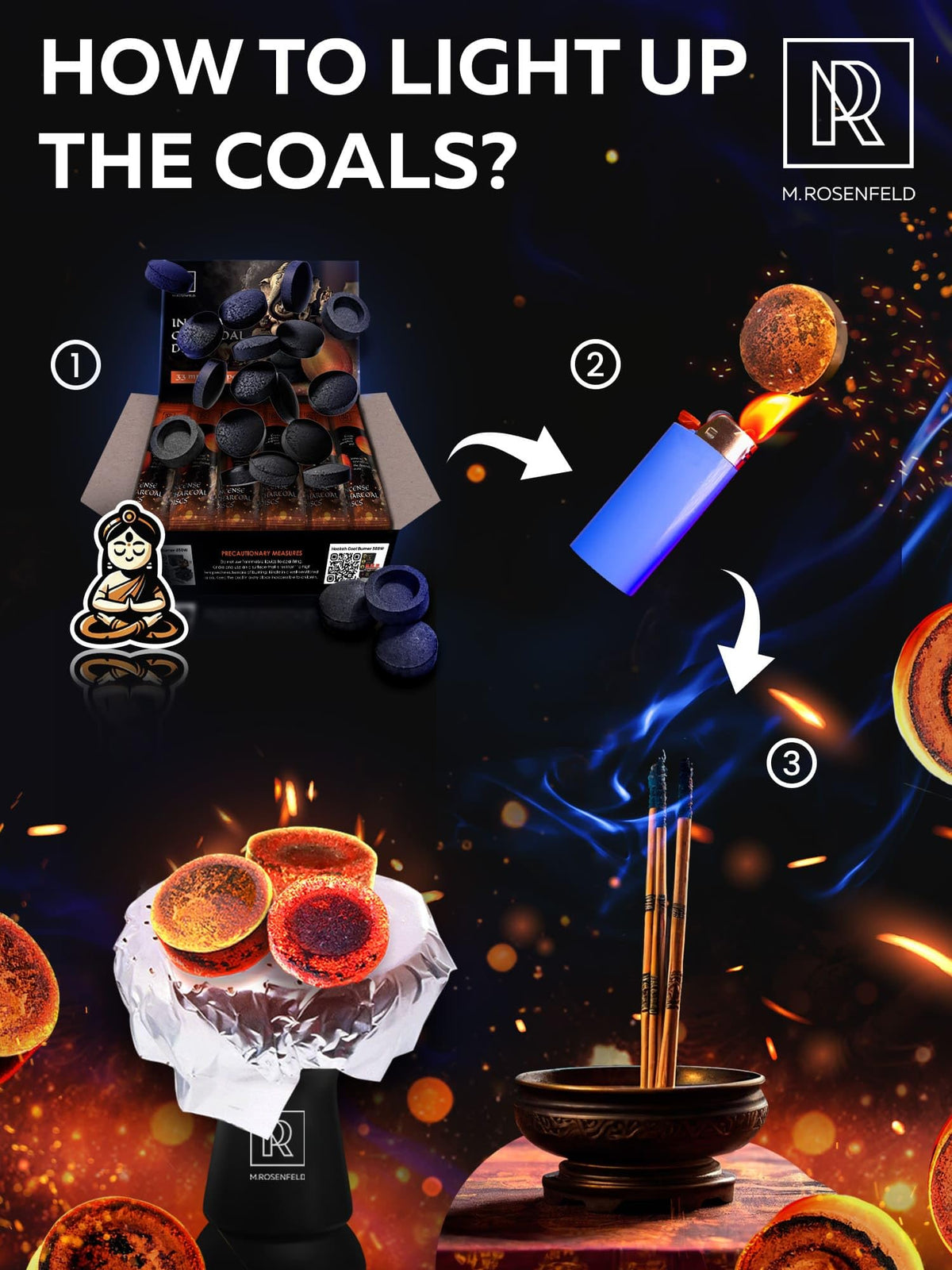 Incense Charcoal Discs (100 Charcoal Discs)