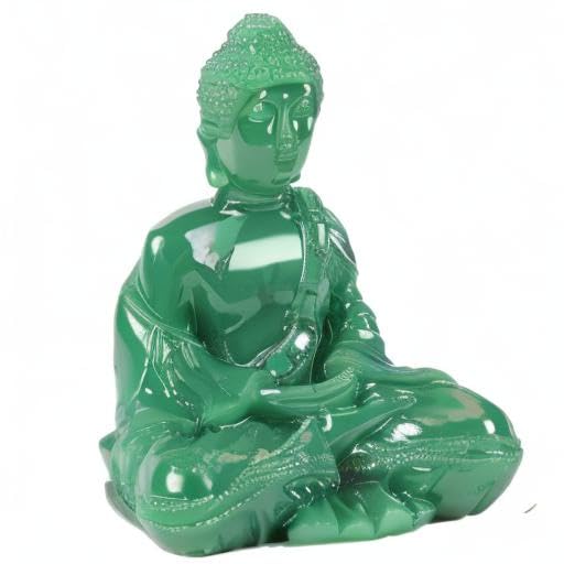 Meditative Seated Buddha Statue (Darkgreen1)