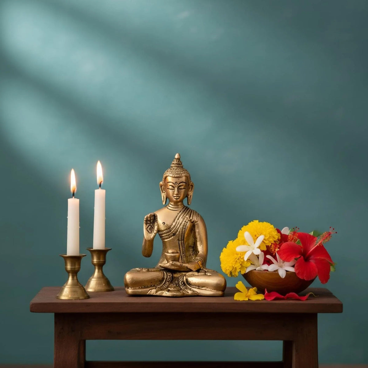 Brass Buddha Statue (Standard Size)