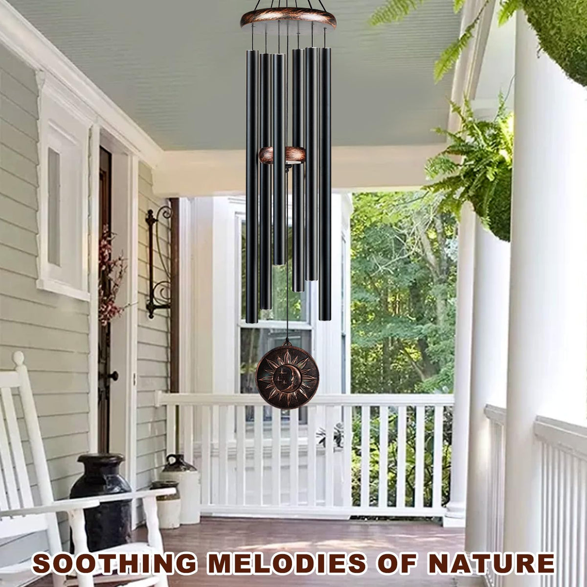48" Large Wind Chimes for Outside (48" Sun Moon Star)