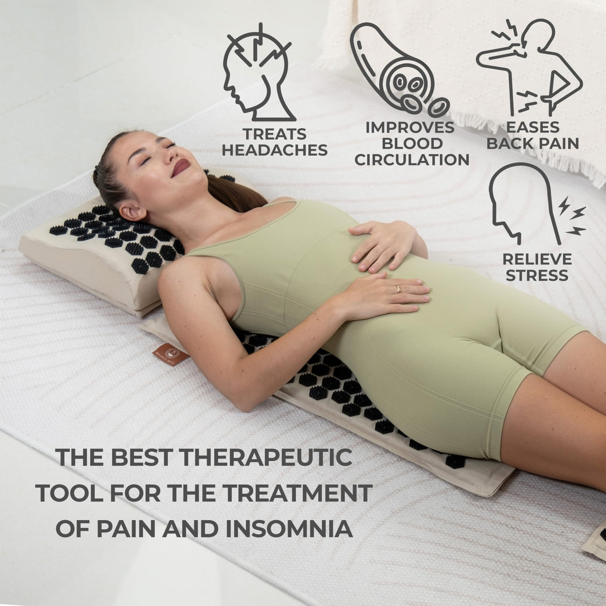 BalanceMate® Acupressure Mat Set with 6 (Soft Cream)