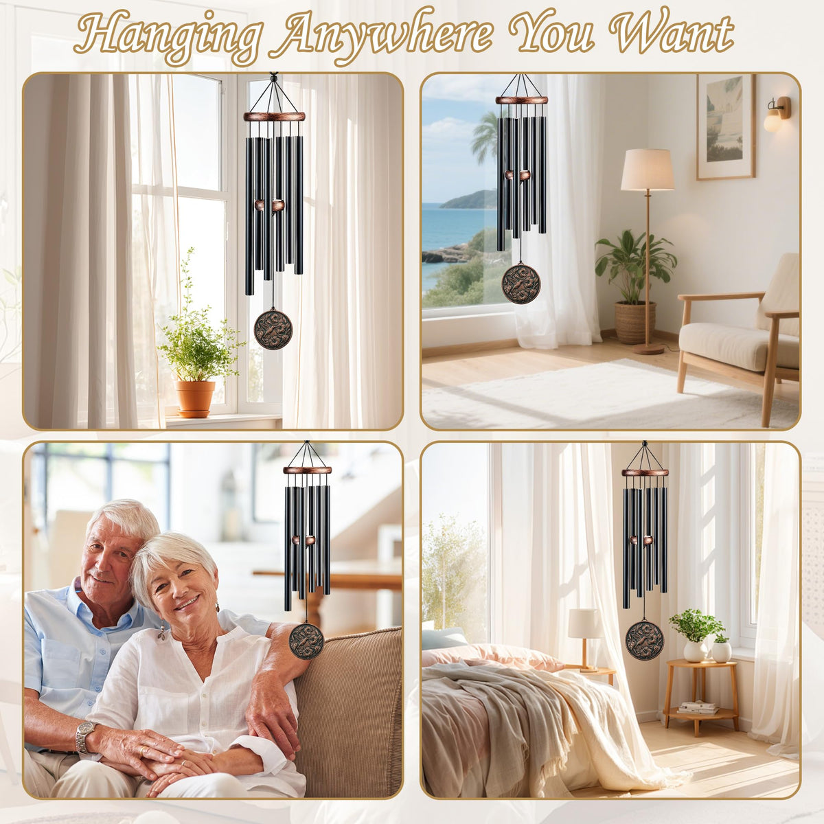 Hummingbird Outdoor Metal Wind Chime (Hummingbird)