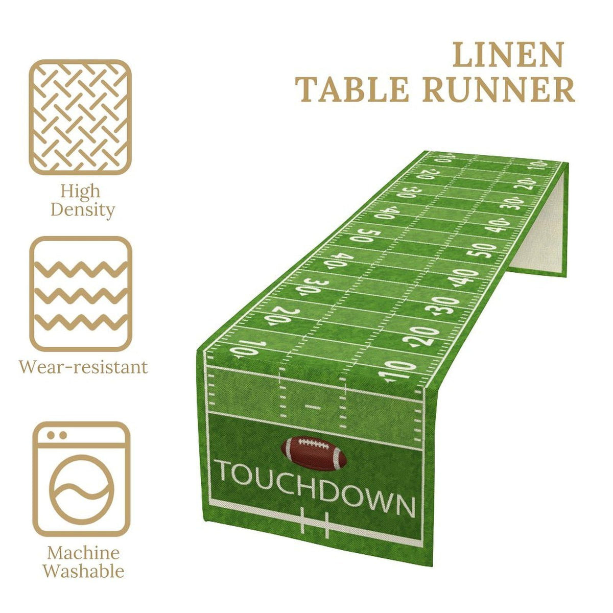 Football Table Runner (13x72inch / Green Football)