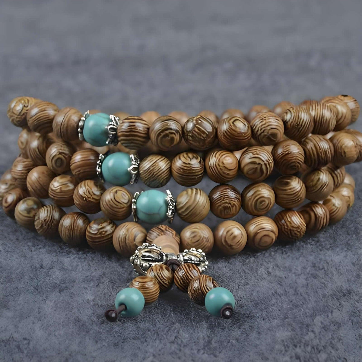 Unisex Natural Wenge Mala Prayer Beads Necklace Bracelet Meditation Buddhist Rosary Mala Bead (6mm 108 beads special)
