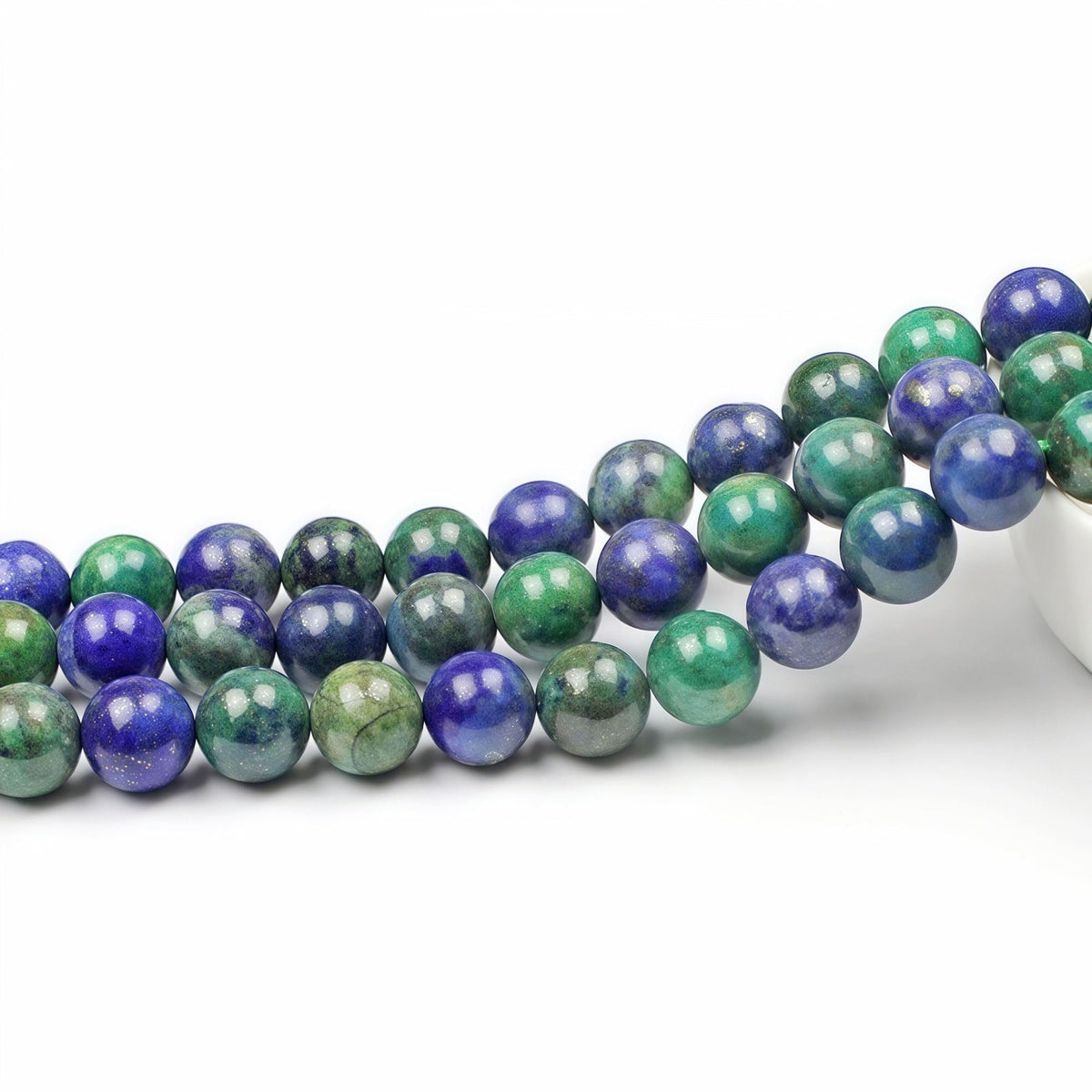 5A Natural Phoenix Lapis Lazuli Round Loose Beads for Jewelry Making DIY Bracelet Necklace 15'' (Phoenix Lapis Lazuli / 4mm)