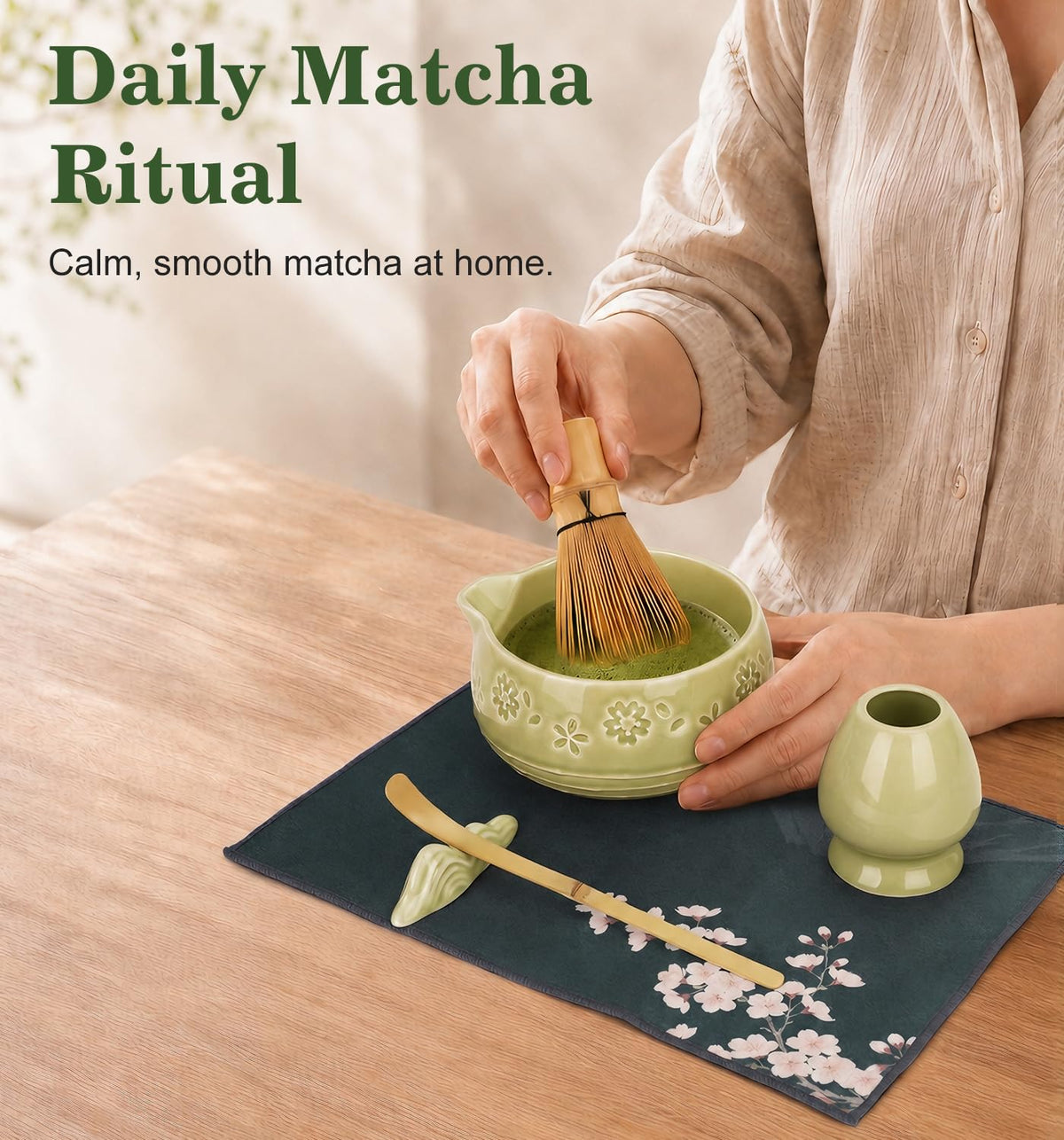 Matcha Whisk Set (Matcha Green)