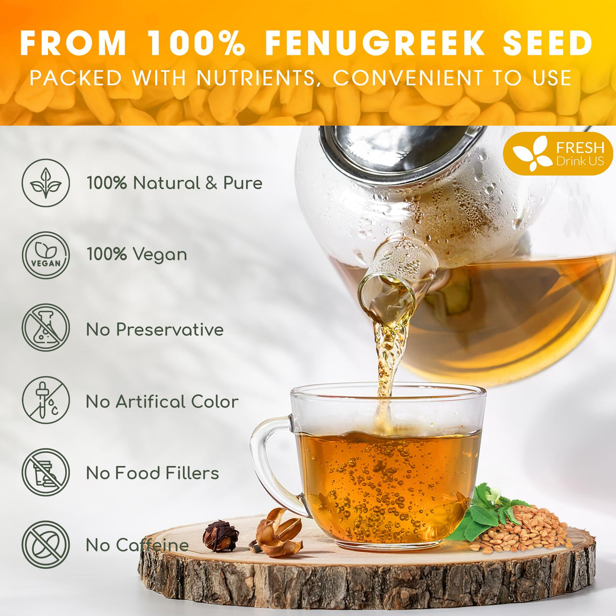 Premium Fenugreek Tea Bag (120 Tea Bags)