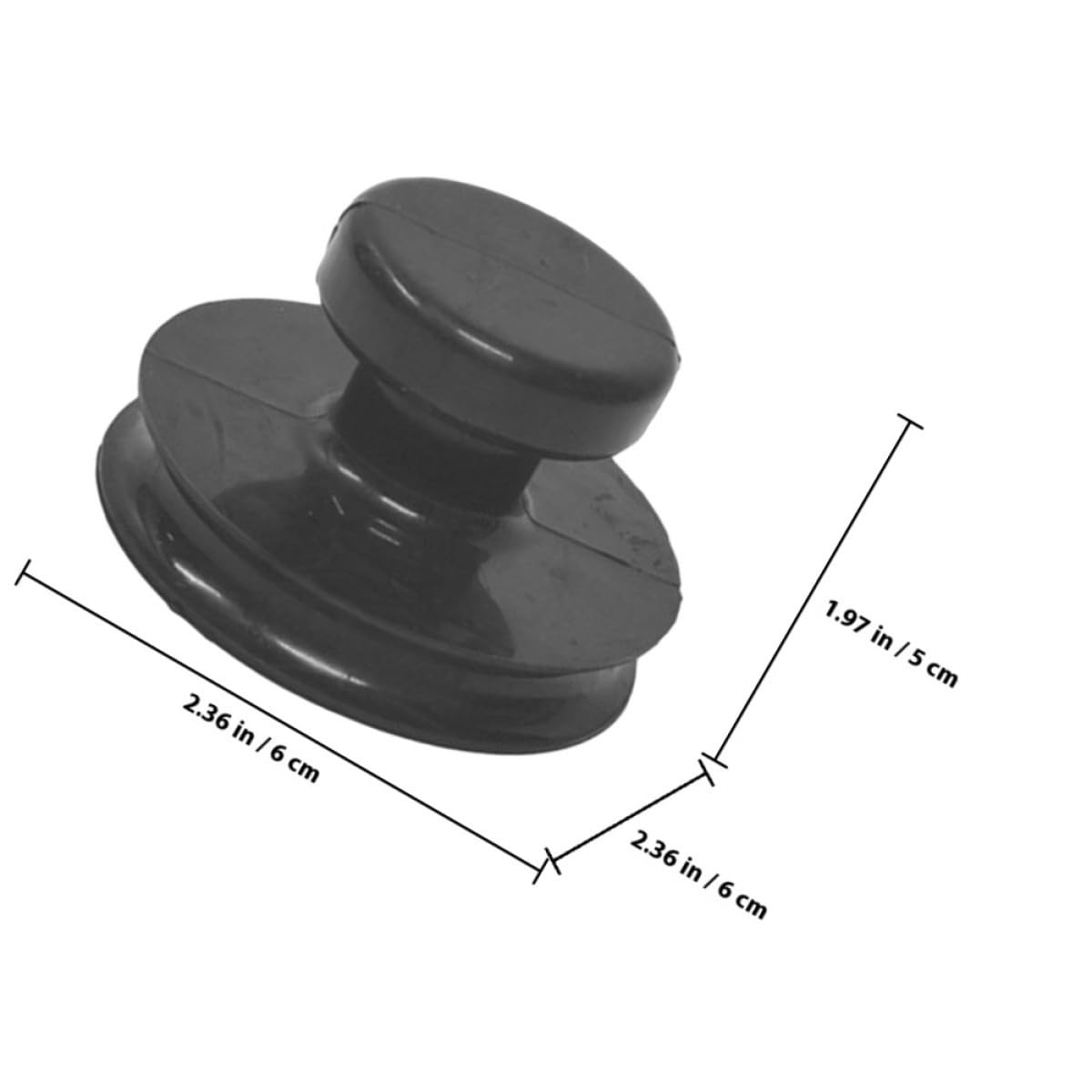 3 pack Singing Bowl Suction Cups Sound Bowl Handle Accessory for Easy Lifting Meditation Grip for Tibetan Singing Bowls 2.36 X 2.36 X 1.96 in (6.00X6.00X5.00CM / Black)