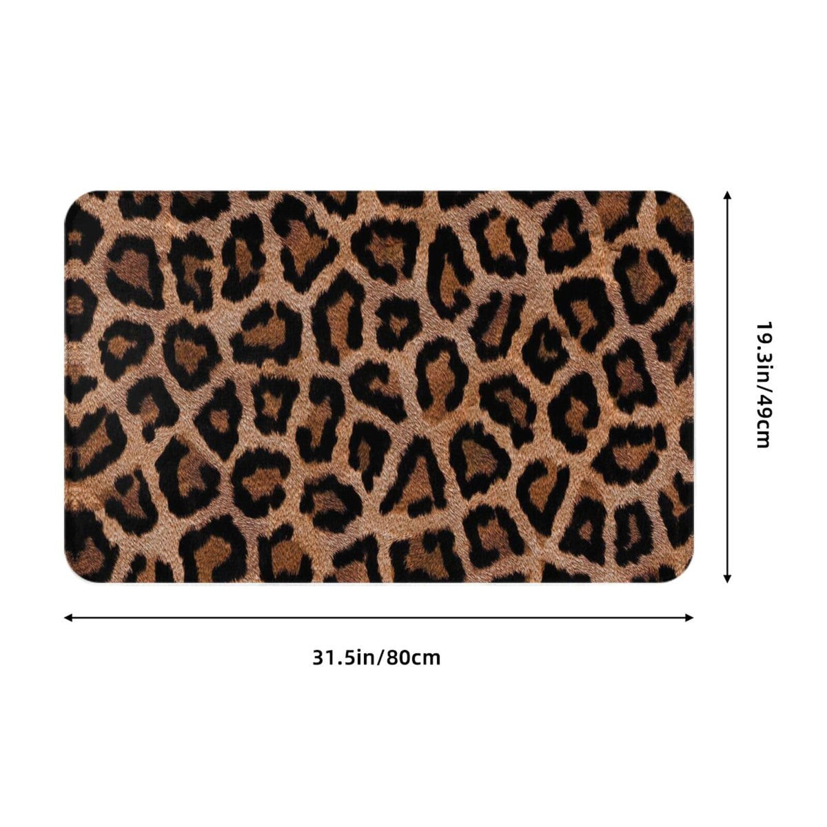 Leopard Print Texture Bath Mat Non (1'8" x 2'8" (Rectangular) / Leopard Print Texture)